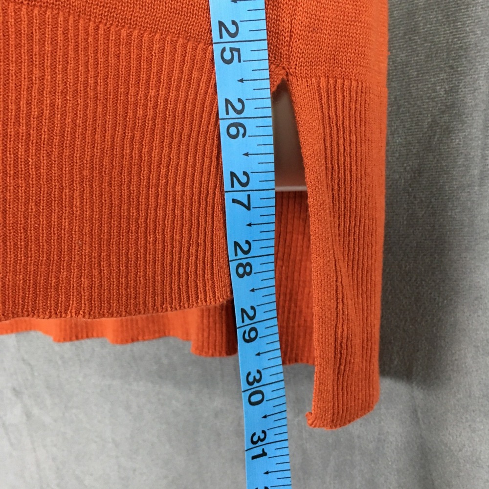 NEW Max Studio Linen Blend Knit Tunic Top Sz L Orange Short Sleeve Lagenlook - Picture 8 of 15